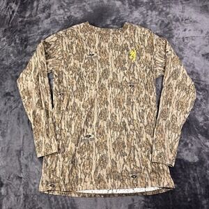 Browning‎ Wasatch Mossy Oak Bottomland Shirt Men's Small Multicolor Camouflage